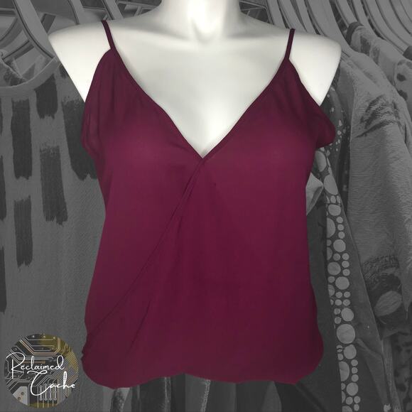 WAYF Maroon High Low Tank Top - Size Large - Picture 1 of 9
